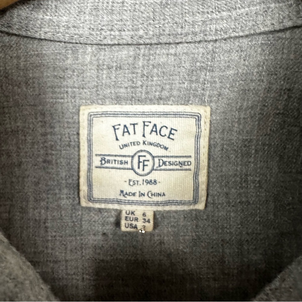 FAT FACE Long Minimalist Slub Cotton Popover - Picture 9 of 10